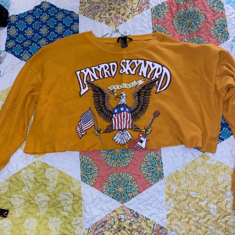 Lynyrd skynyrd long sleeve crop top